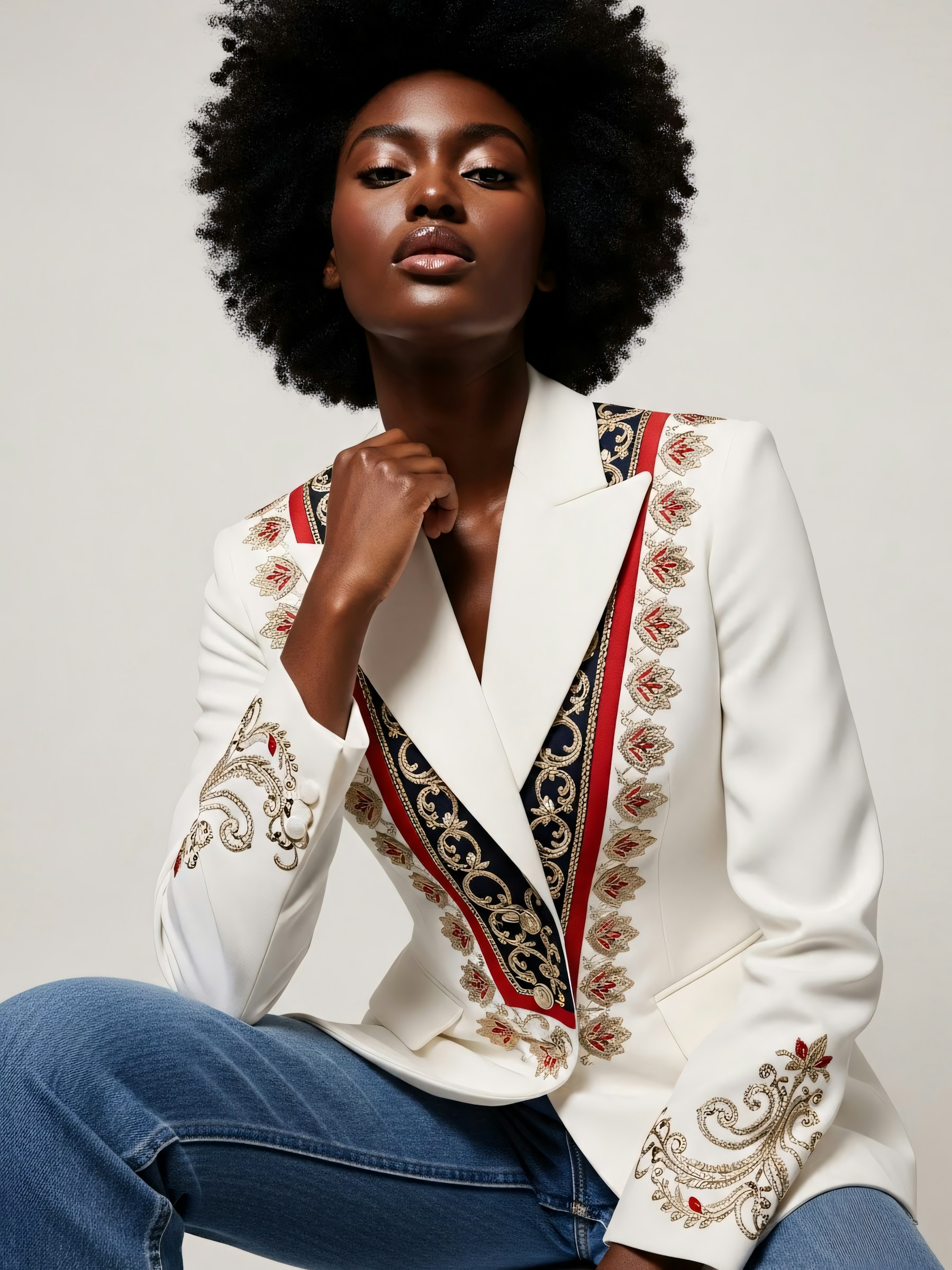 Solenne Embroidered Blazer