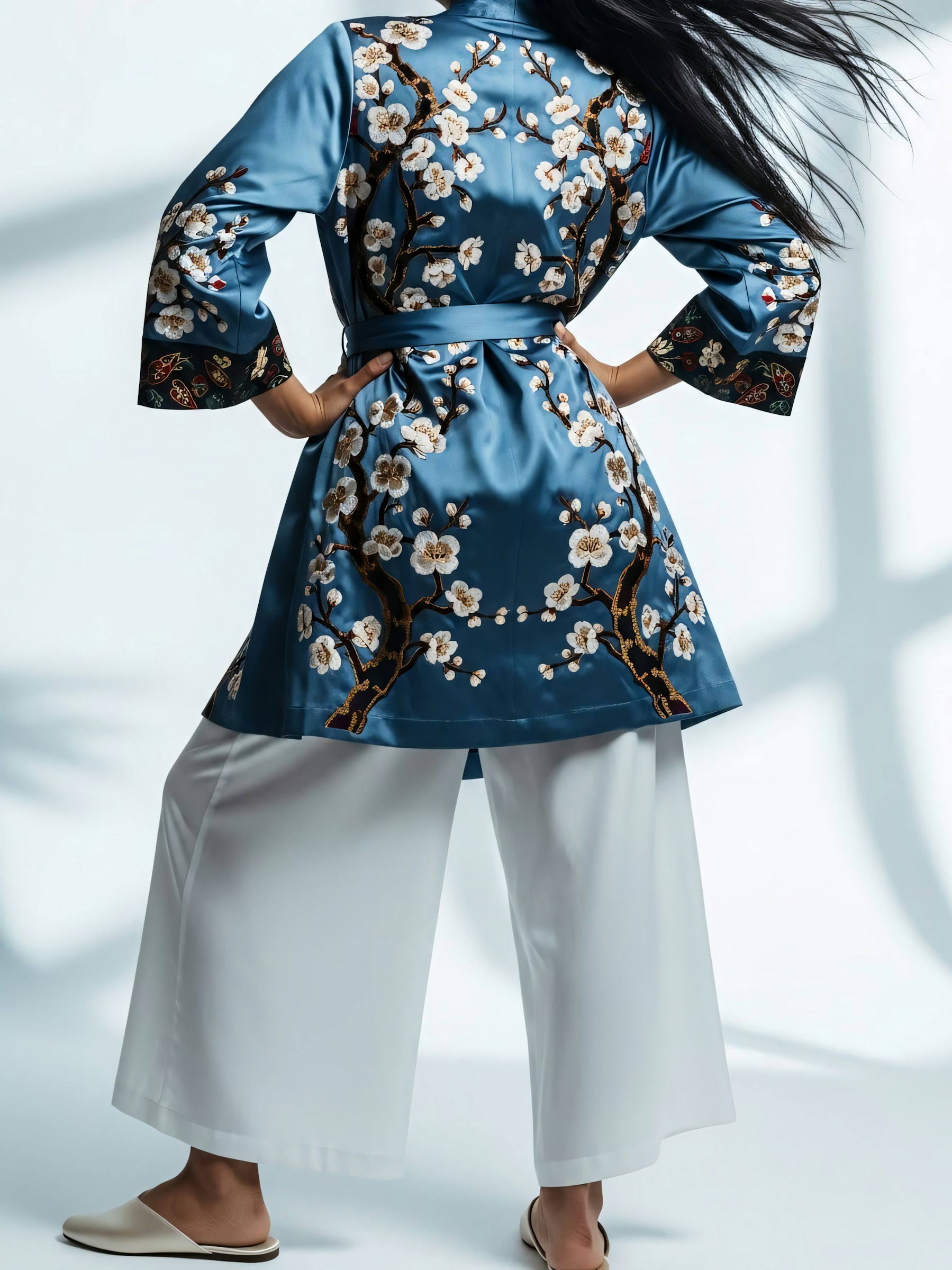 Juno Patterned Kimono Coat