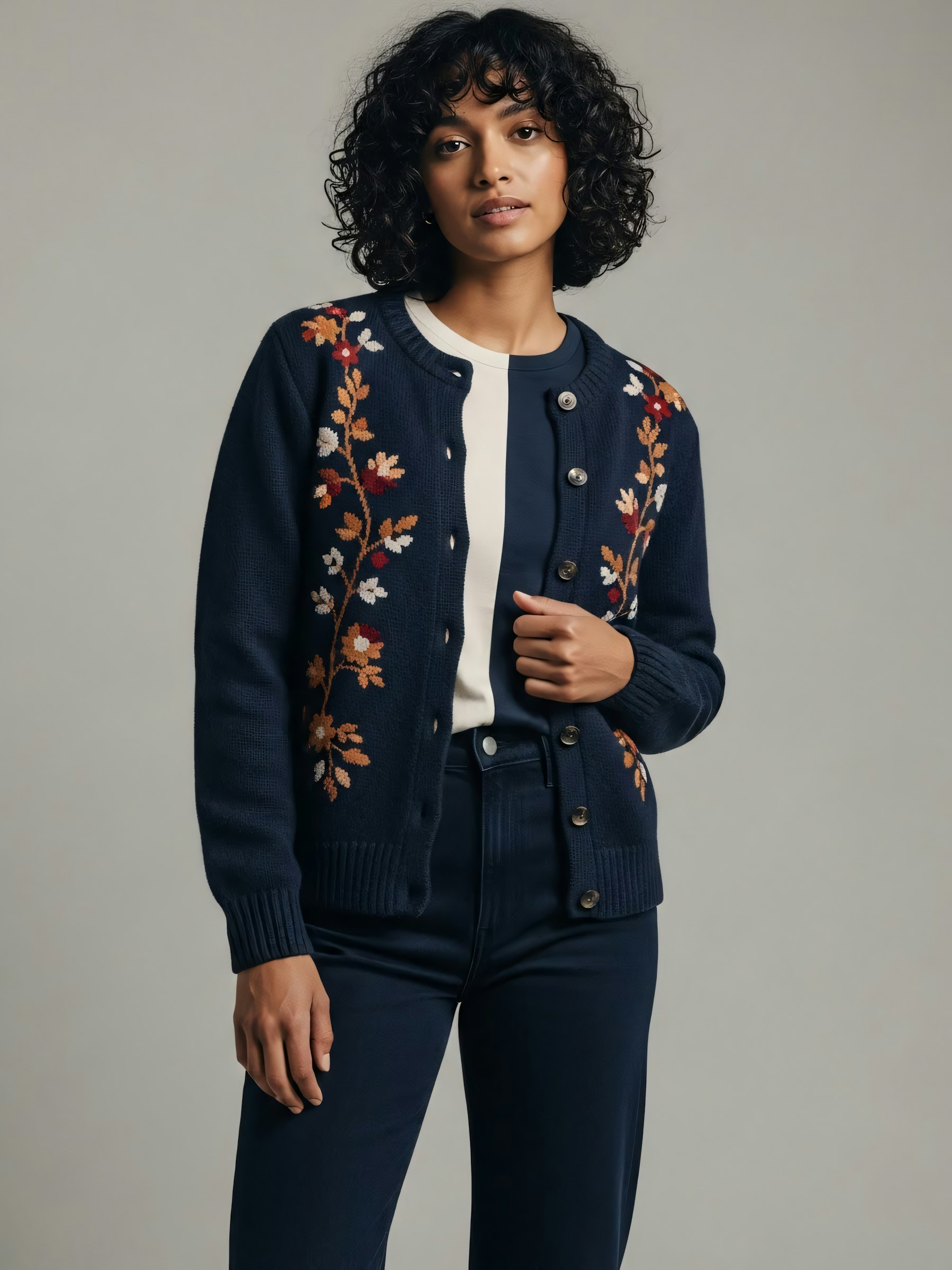 Marigold Embroidered Cardigan